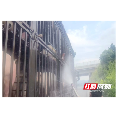 常德：“二师兄”高速中暑　消防员纾难解困