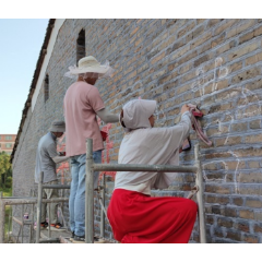 文化墙绘助力乡村振兴 永州师专教师妙笔生辉