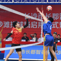 助推体教融合再升级!湖南首个校园沙滩排球场启用