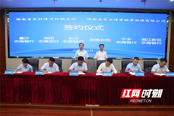 湖南省农信联社与省农担签署战略合作协议