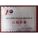 拓维信息获评2022年度软件和信息技术服务综合竞争力百强企业