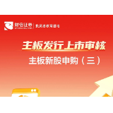 主板发行上市审核丨主板新股申购（三)