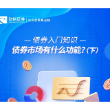 债券入门知识丨债券市场有什么功能？（下）