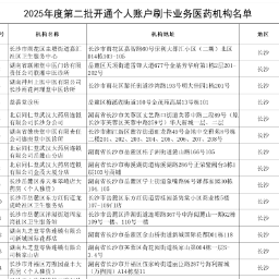正在公示！湖南省40家医药机构申报开通省本级个人账户刷卡业务