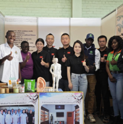 中国援津医疗队携中医文化亮相津巴布韦农业展