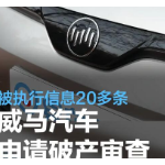 威马汽车申请破产审查 被执行信息20多条/总金额超1亿元