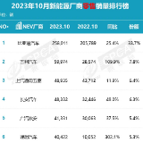 “数”说车市丨“上涨”成高频词汇 10月新能源排名又有何变化？