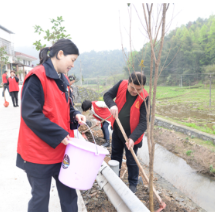 助力乡村振兴 双峰县人民医院开展联村建绿义务植树活动