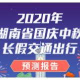 一图看懂 | 2020年湖南省国庆中秋长假交通出行预测报告