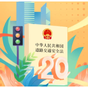 法润平安 文明相伴 《道路交通安全法》实施20周年主题海报一起来学