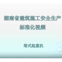 建筑施工安全生产标准化系列视频——塔式起重机