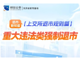 退市新知道丨【上交所退市规则篇】重大违法类强制退市