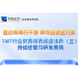 直达服务行千里 理性投资进万家丨TMT行业财务报表阅读浅析（三）持续经营及研发费用