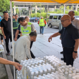 开福区月湖公园设立爱心站点 和成天下为城市守护者解渴