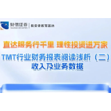 直达服务行千里 理性投资进万家丨TMT行业财务报表阅读浅析（二）收入及业务数据