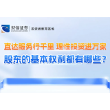 直达服务行千里 理性投资进万家丨股东的基本权利都有哪些？