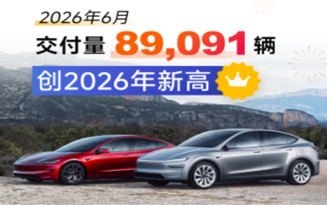 特斯拉二季度全球交付超48万辆，同比增长约25%