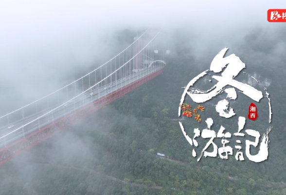 冬游记·湘西丨矮寨大桥：云遮雾掩 遮不住这抹惊艳的红