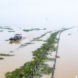 鄱阳湖水位快速上涨 “中国最美水上公路”几乎“泡汤”