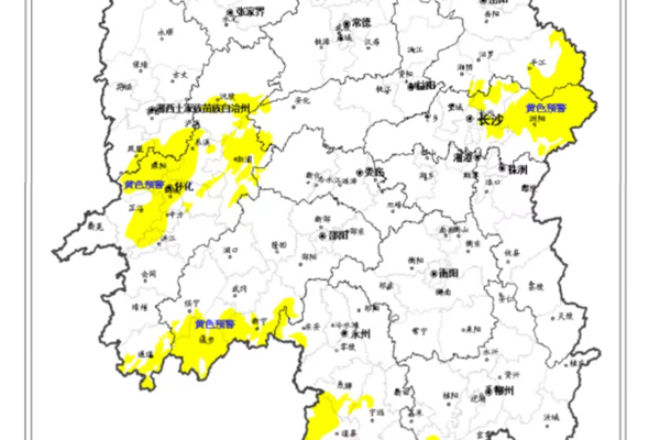 受降雨影响  湘东北、湘南、湘西部分区域发生突发性地质灾害风险较大