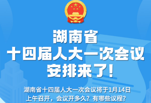 湖南省十四届人大一次会议安排来了！一图速览