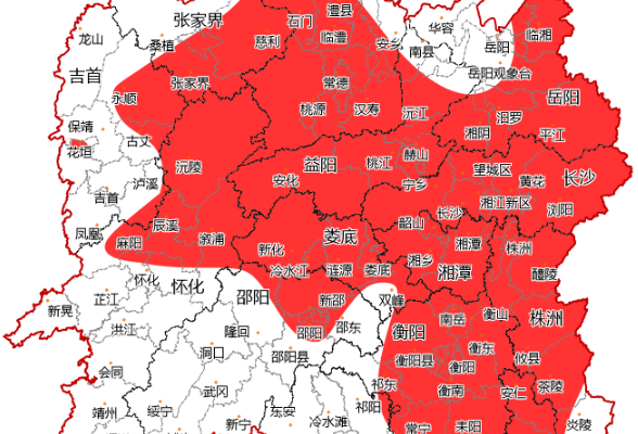 40℃以上，湖南发布今年首个高温红色预警