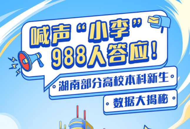 喊声“小李”988人答应！湖南部分高校本科新生数据大揭秘