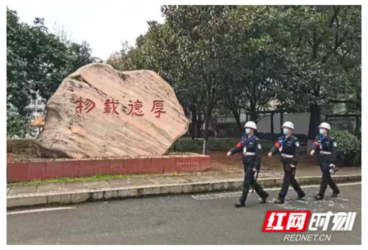 新春走基层丨湖南警察学院：留校学子守护校园安全