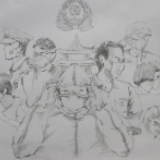 素描 | 抗疫英雄,期待与你拥抱在这个春天