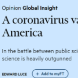 英媒：新冠疫情撕裂美国社会 特朗普加深美国人对科学的不信任