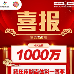 跨年夜大礼！永州购彩者喜中体彩超级大乐透1000万大奖