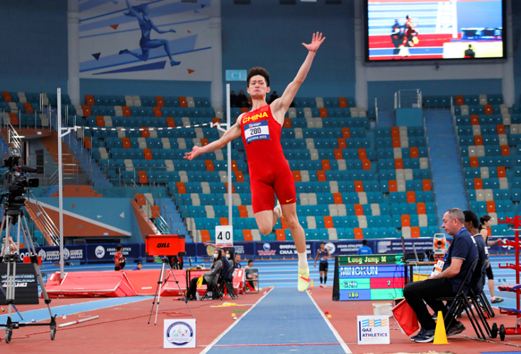 亚洲室内田径锦标赛，湖南选手张溟鲲获跳远铜牌