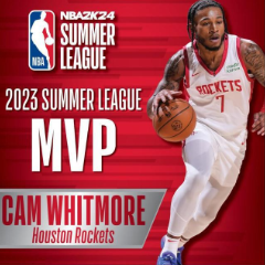 火箭20号秀惠特莫尔当选拉斯维加斯夏季联赛MVP