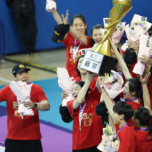 女排超级联赛：天津胜上海夺第16冠