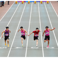 新华社图片：全英瑞获全国室内田径大奖赛第二站男子60米冠军