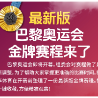 最新版巴黎奥运会金牌赛程来了