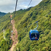 2小时➡️23分钟 “全球最长高山索道”雪峰山索道启动试运营