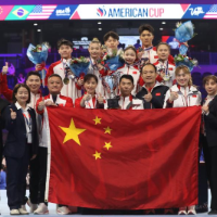 中国队夺得“美国杯”体操混合团体赛冠军
