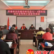 常德市法治建设研究会深入社区开展宪法宣传活动