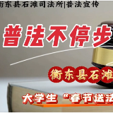视频 | 衡东县司法局石滩司法所大学生送法下乡普法不停步