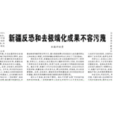 新疆反恐和去极端化成果不容污蔑