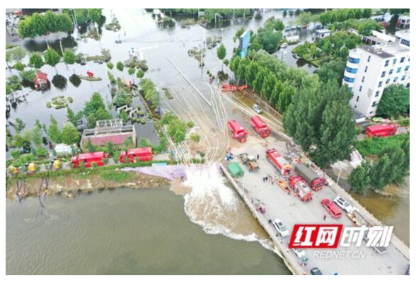 “湘豫”在一起｜湖南消防首次大规模排涝实战 14天排涝水量约0.6个西湖
