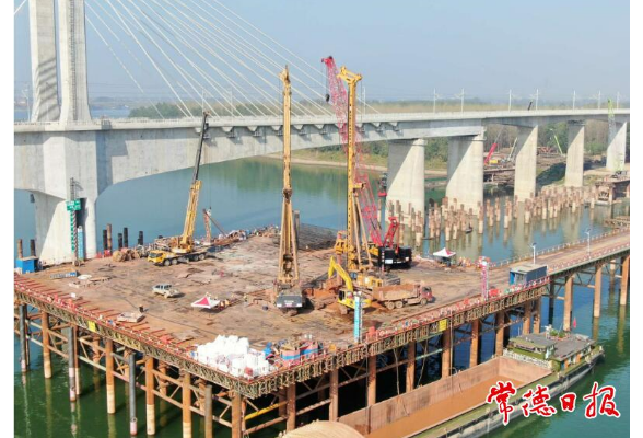 益常高速扩容工程沅水特大桥主墩桩基全部建成