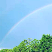 组图丨一场大雨后，湘潭的天空挂起“双彩虹”