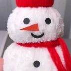 如何用毛巾做小雪人