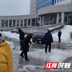 清冰除雪，常德市直机关在行动！