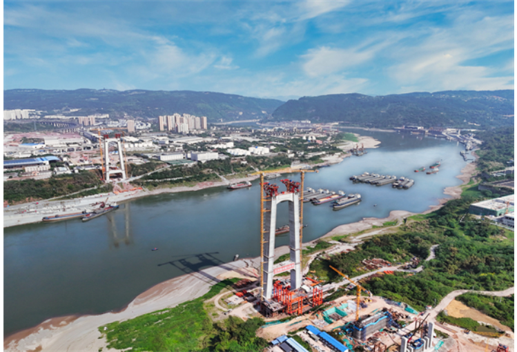 瞰重庆丨“桥”见重庆新高度 黄桷沱长江大桥建设取得突破性进展