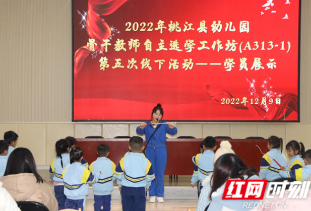 桃江县幼儿园骨干教师自主选学工作坊第五次线下研修活动及结业典礼举行