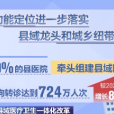 医疗卫生一体化改革 超过45%的县医院达到三级医院服务能力