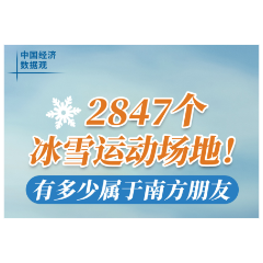 中国经济数据观｜2847个冰雪运动场地！有多少属于南方朋友